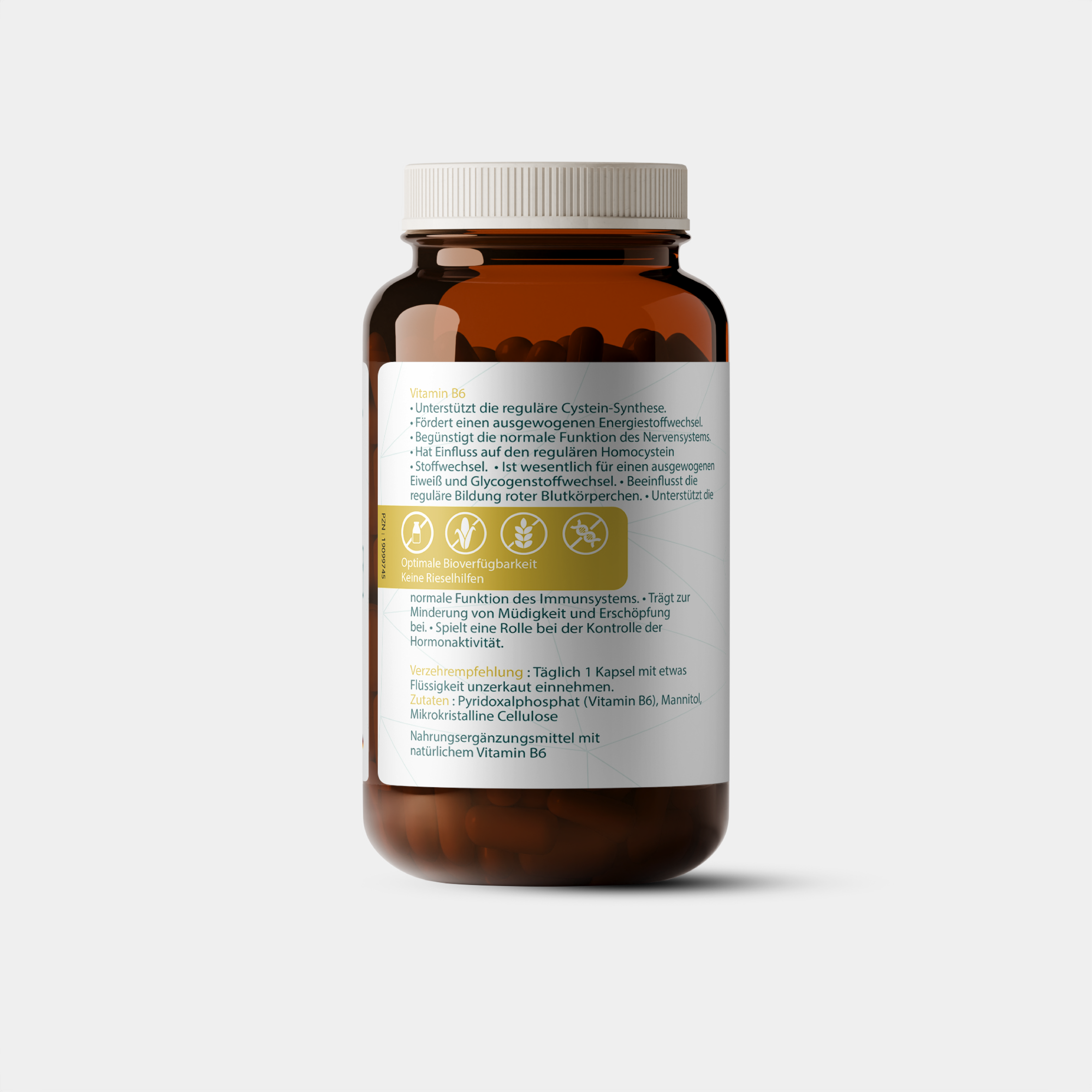 Vitamin B6 25mg - Hochdosiert und Bioaktiv